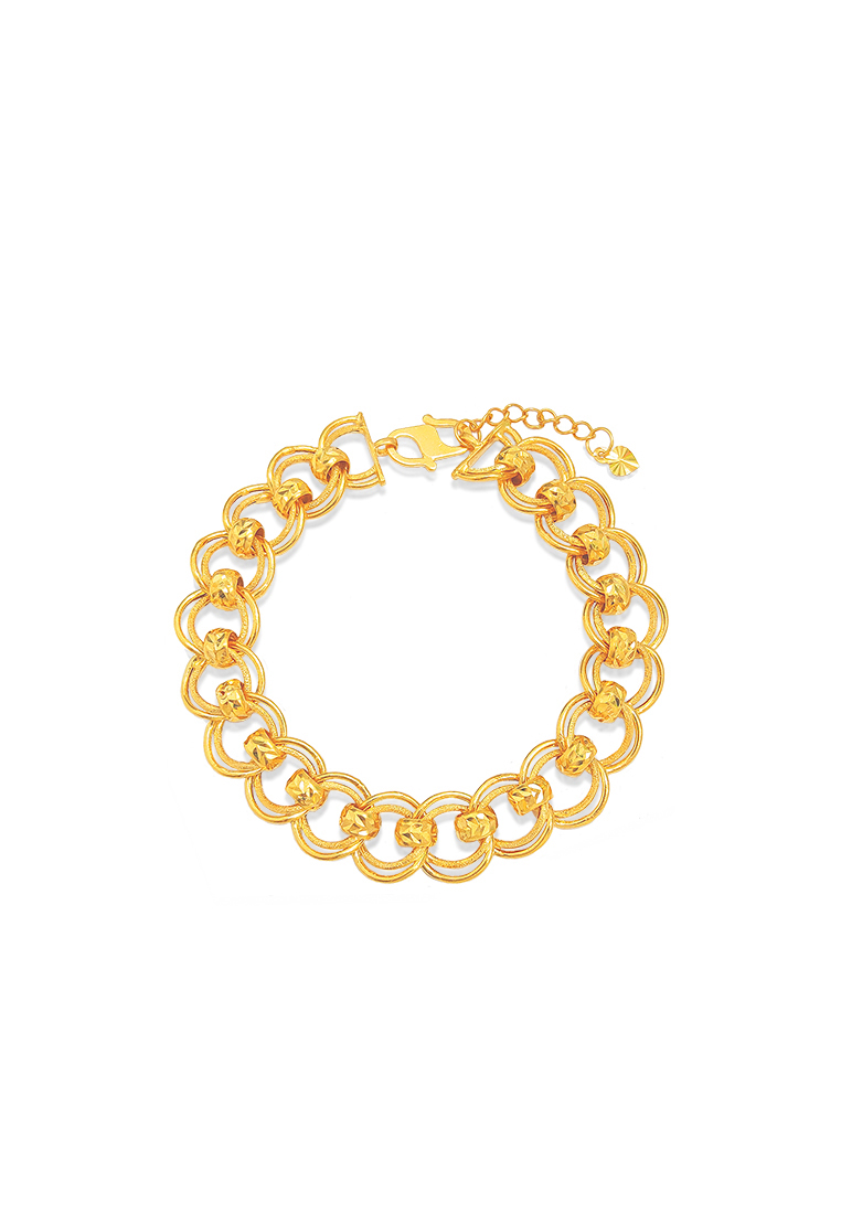 MJ Jewellery 375/9K Gold Coco Candy Bracelet T028 (1.30CM)