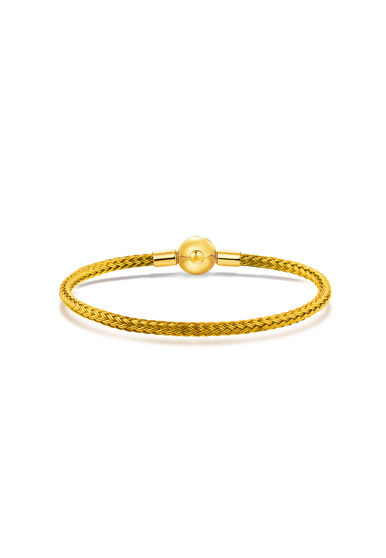 MJ Jewellery Gold Steel Wire Clasp Bracelet L1 (3MM)