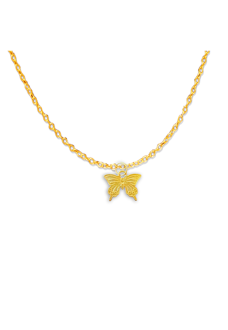 MJ Jewellery 999.9/24K Pure Gold 3D Butterfly Pendant B812