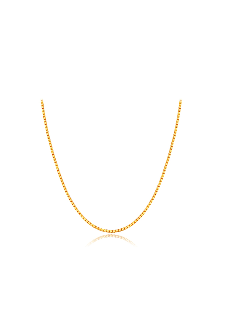 MJ Jewellery 375/9K Gold Box Chain Necklace R031
