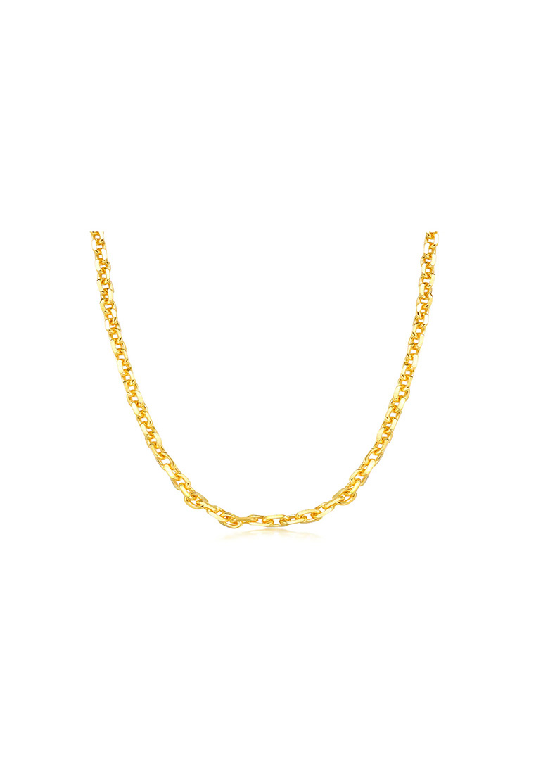MJ Jewellery 916/22K Gold Hollow Necklace R021 (4MM, 60CM)