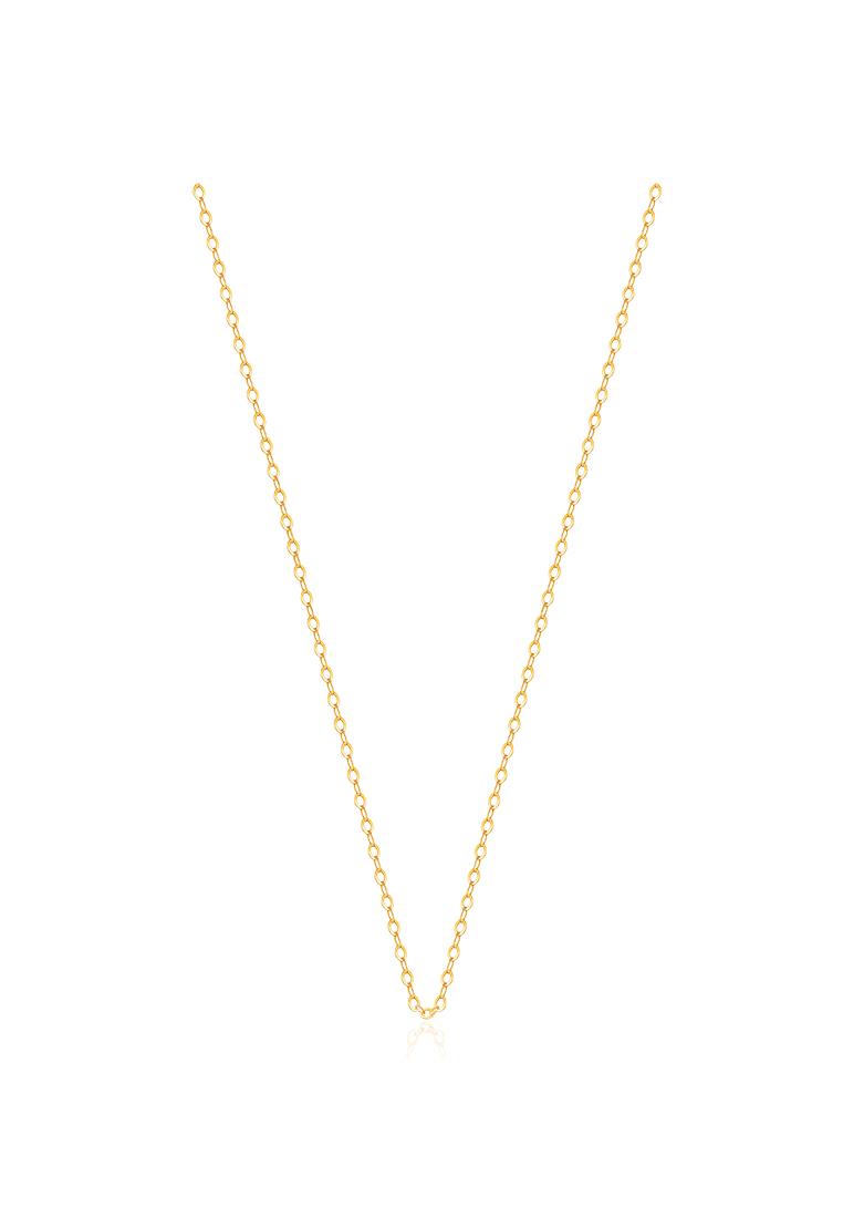 MJ Jewellery 916/22K Gold Polo Chain Necklace R018 (1.10MM, 44CM)