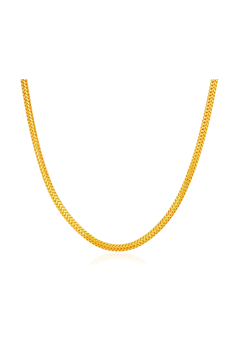 MJ Jewellery 916/22K Gold Mesh Chain Necklace R033 (2.10MM, 44CM)