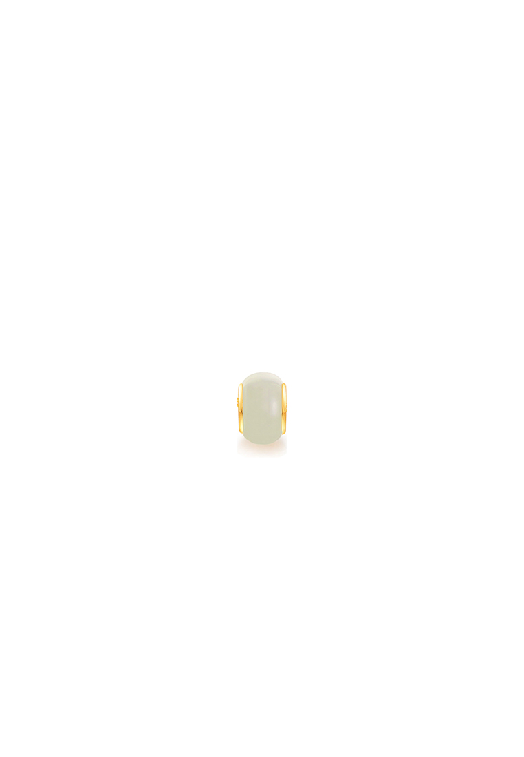 MJ Jewellery 999.9/24K Gold Foil Inlaid White Jade J1
