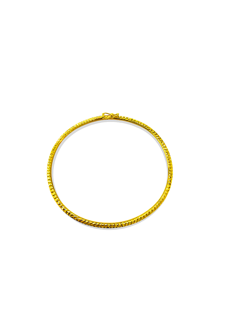 MJ Jewellery 375/9K Gold Bangle G13 (XL-17CM)
