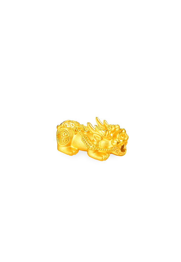 999 real gold pixiu 24k pure gold charms for bracelets gold jewelry parts  fine gold jewelry