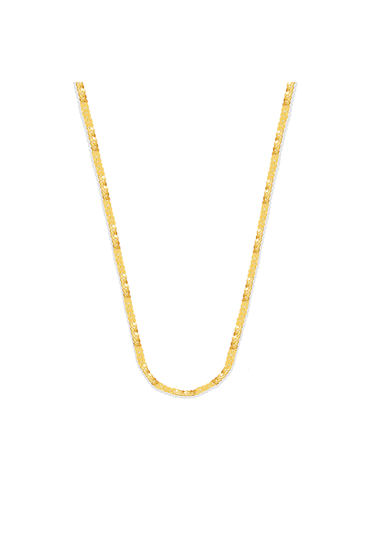 MJ Jewellery 916/22K Gold Snake Skin Necklace R011 (4.50MM, 60CM)
