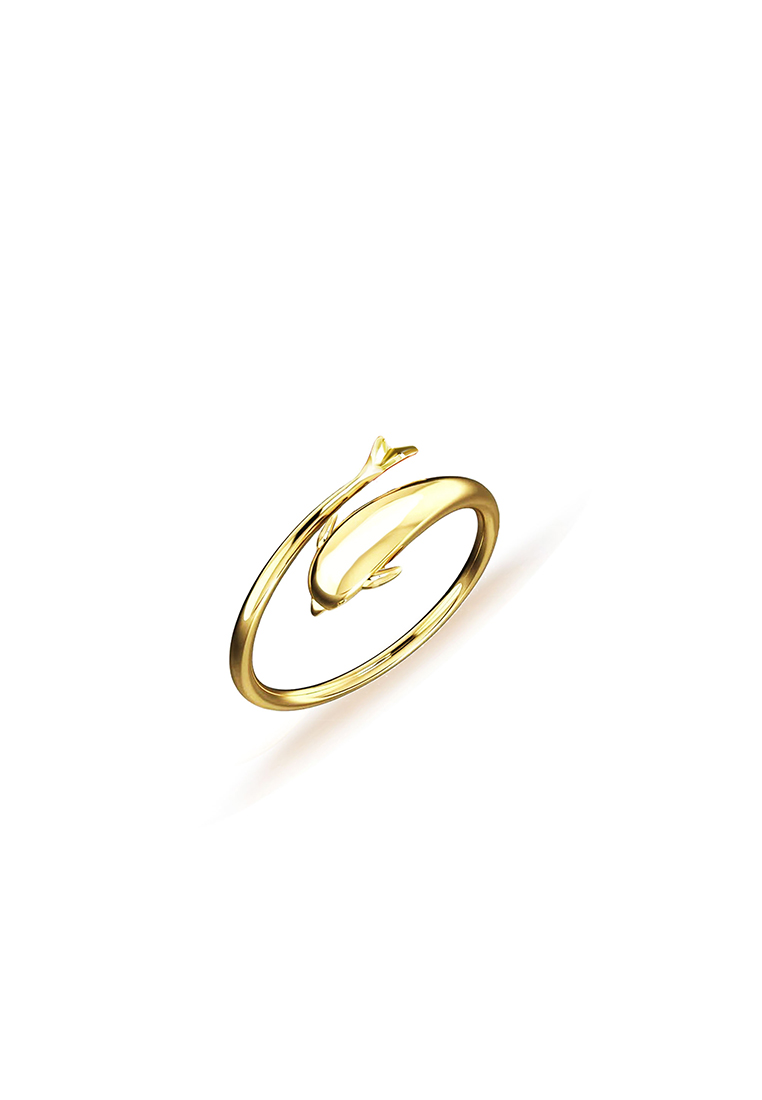 MJ Jewellery 375/9K Gold Fish Ring C66
