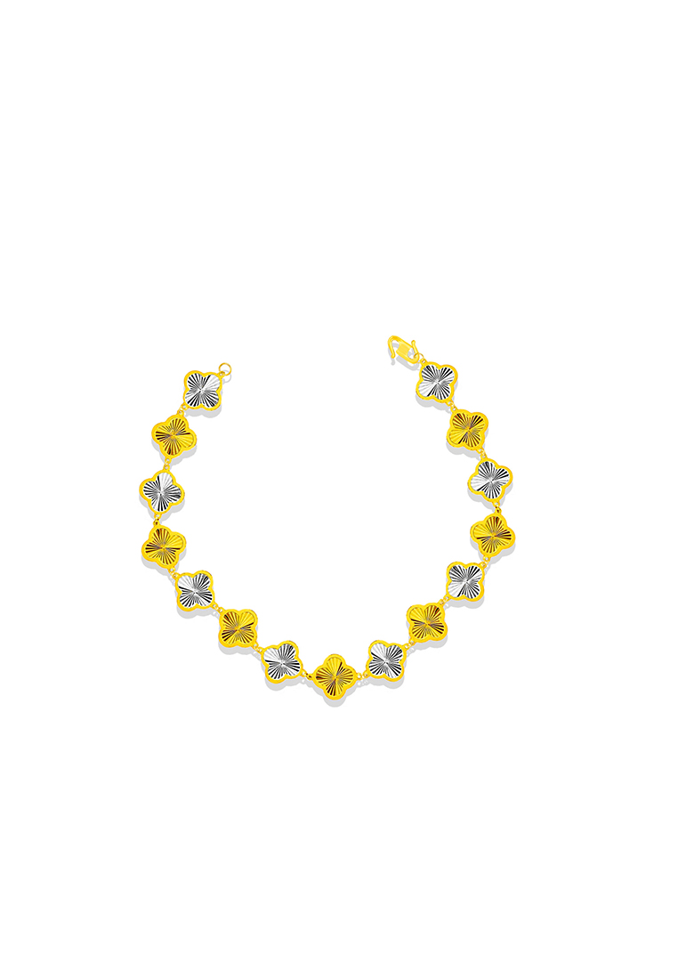 MJ Jewellery 375/9K Gold Clover Leaf Bracelet T173H