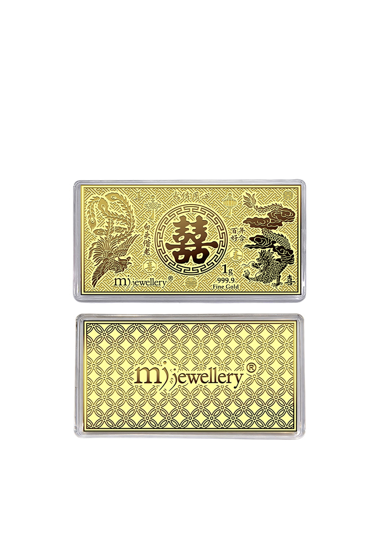 MJ Jewellery 999.9/24K Pure Gold Wedding Gold Note GN10 (1g)