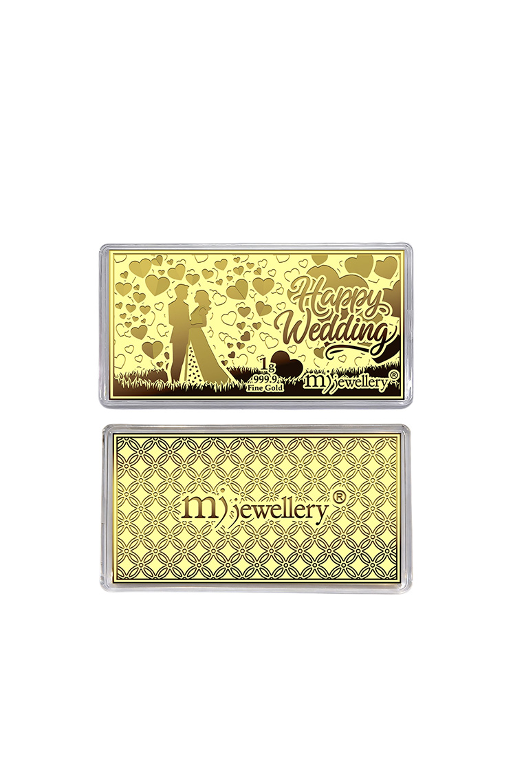 MJ Jewellery 999.9/24K Pure Gold Wedding Gold Note GN11 (1g)