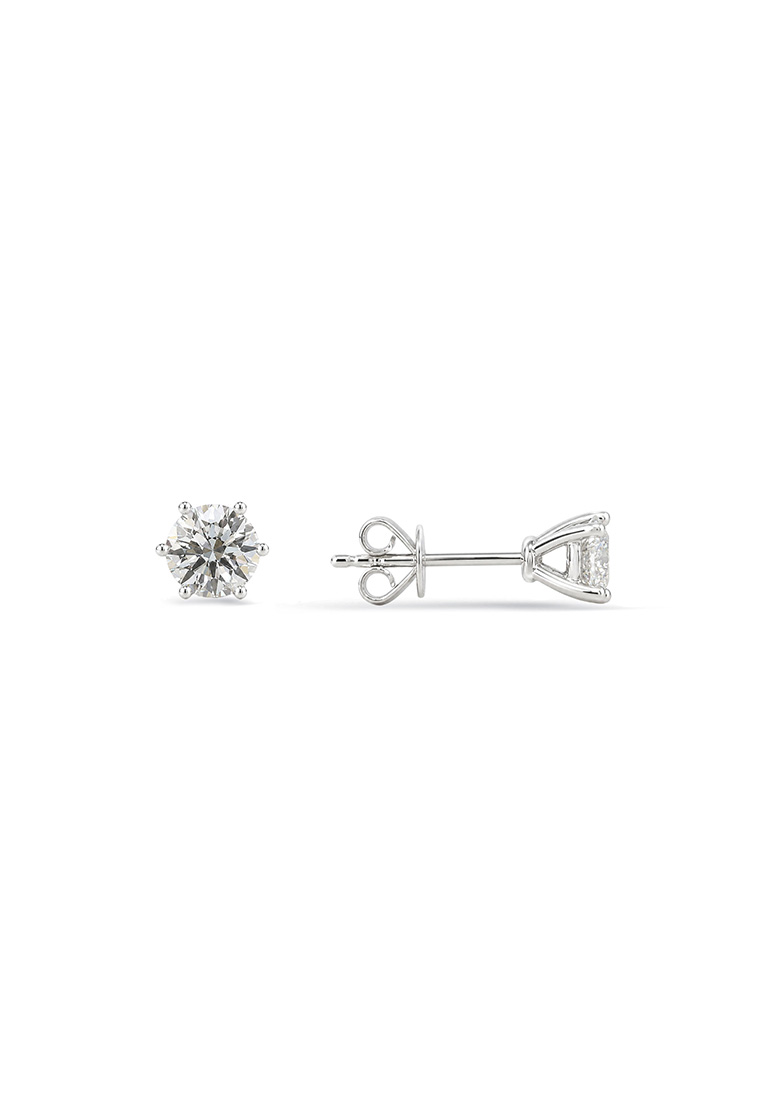 MJ Jewellery 9K White Gold Lab-grown Diamond Earrings S381