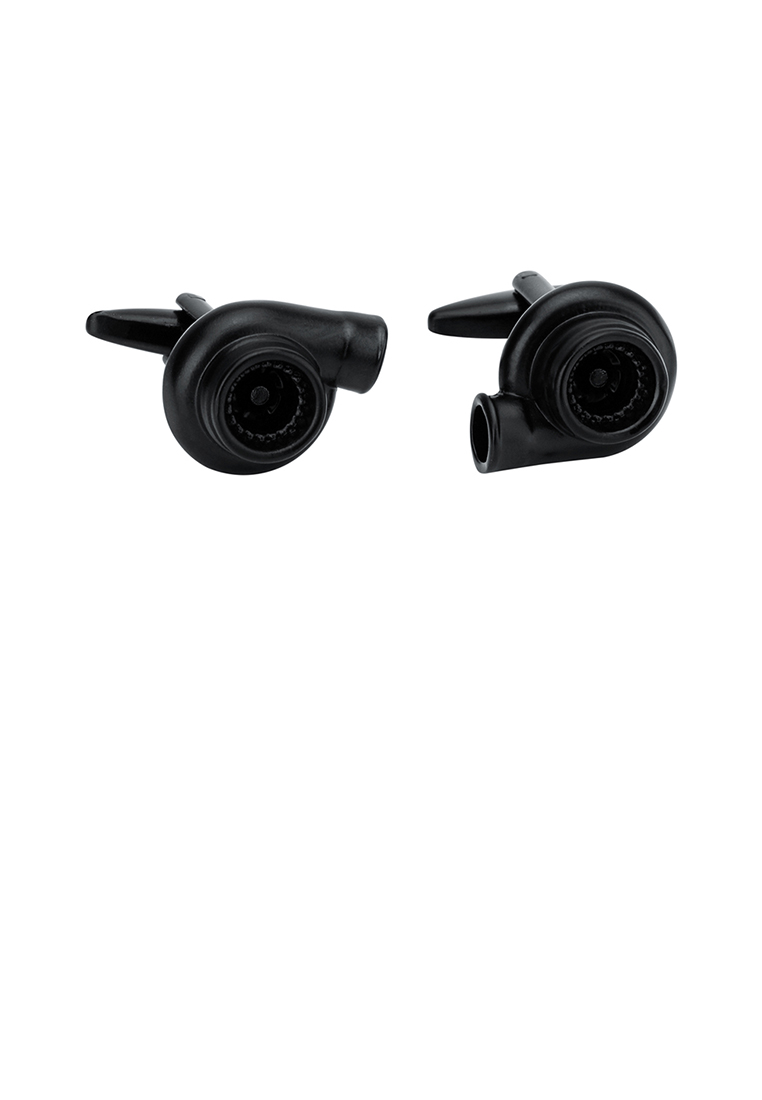 Simple Personality Plated Black Blower Cufflinks