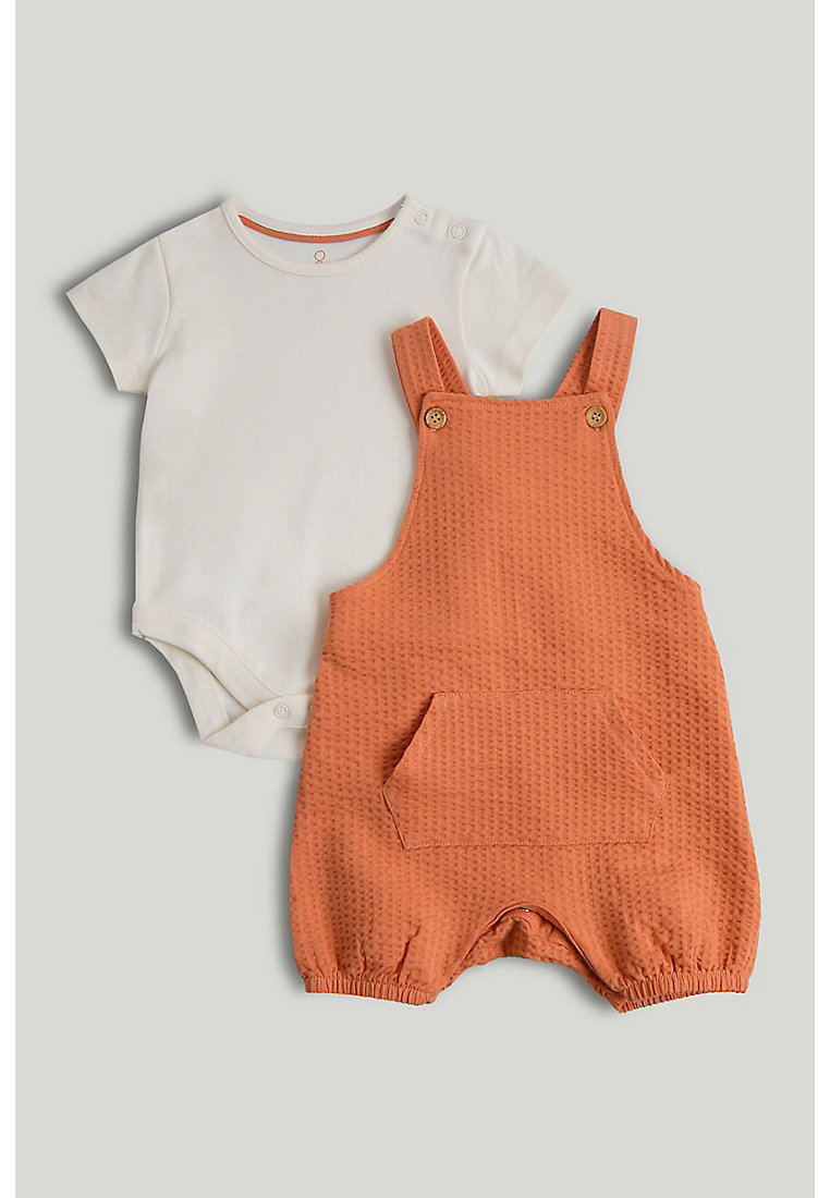 Mothercare Orange Bibshorts and Bodysuit Outfit