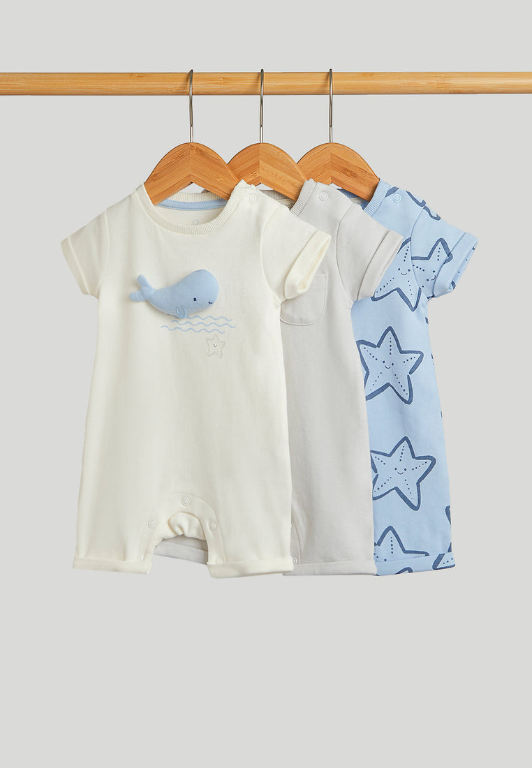 Mothercare 3 Pack Ocean Rompers