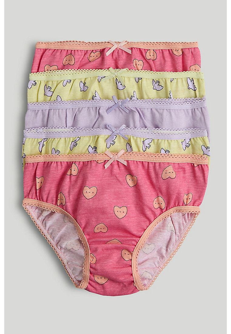 Mothercare 5 Pack Hearts Briefs