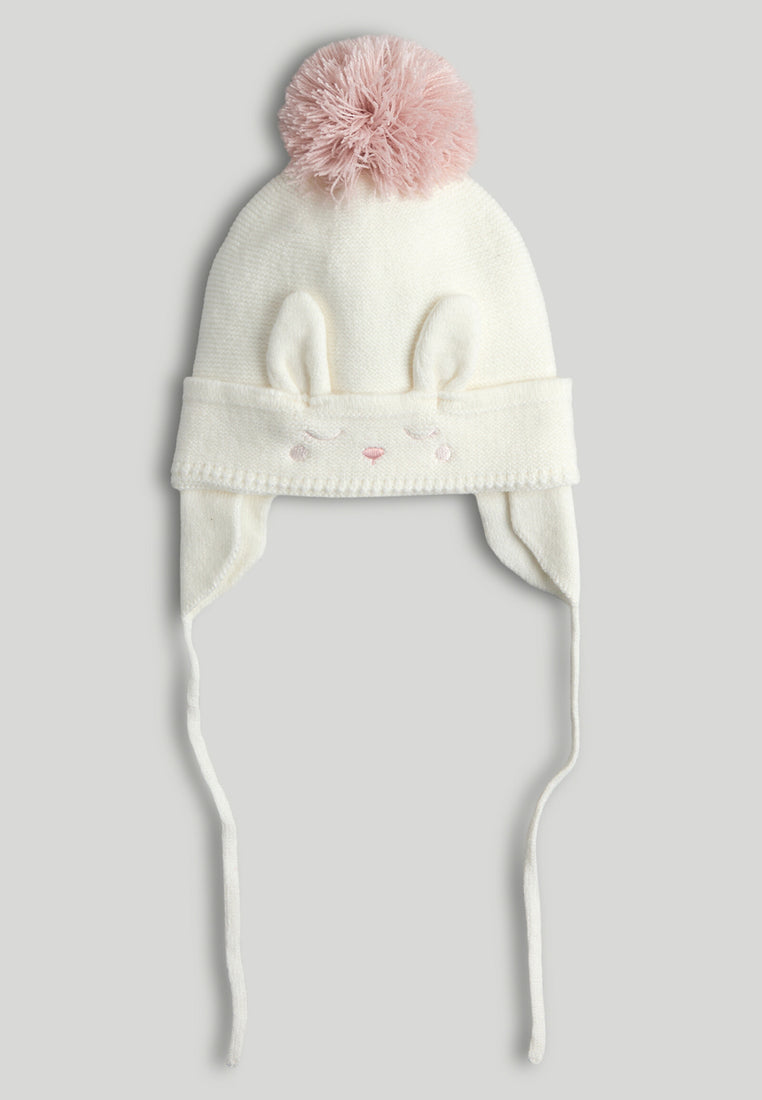 Mothercare Cream Bunny Knitted Hat