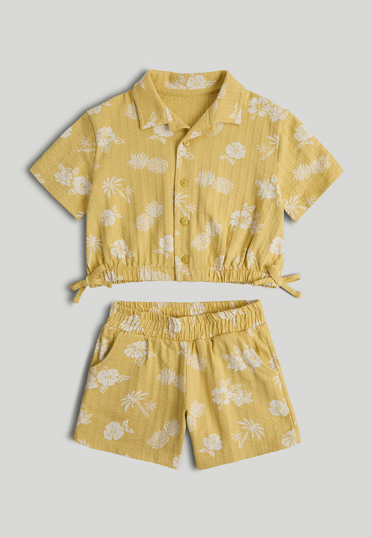 Mothercare Yellow Shirt and Shorts Outfit