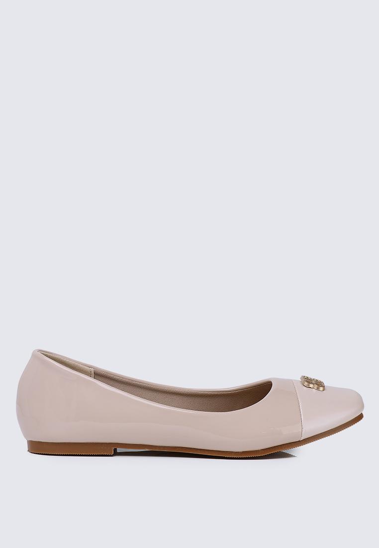 My Ballerine Albee Widefit Comfy Ballerina In Nude