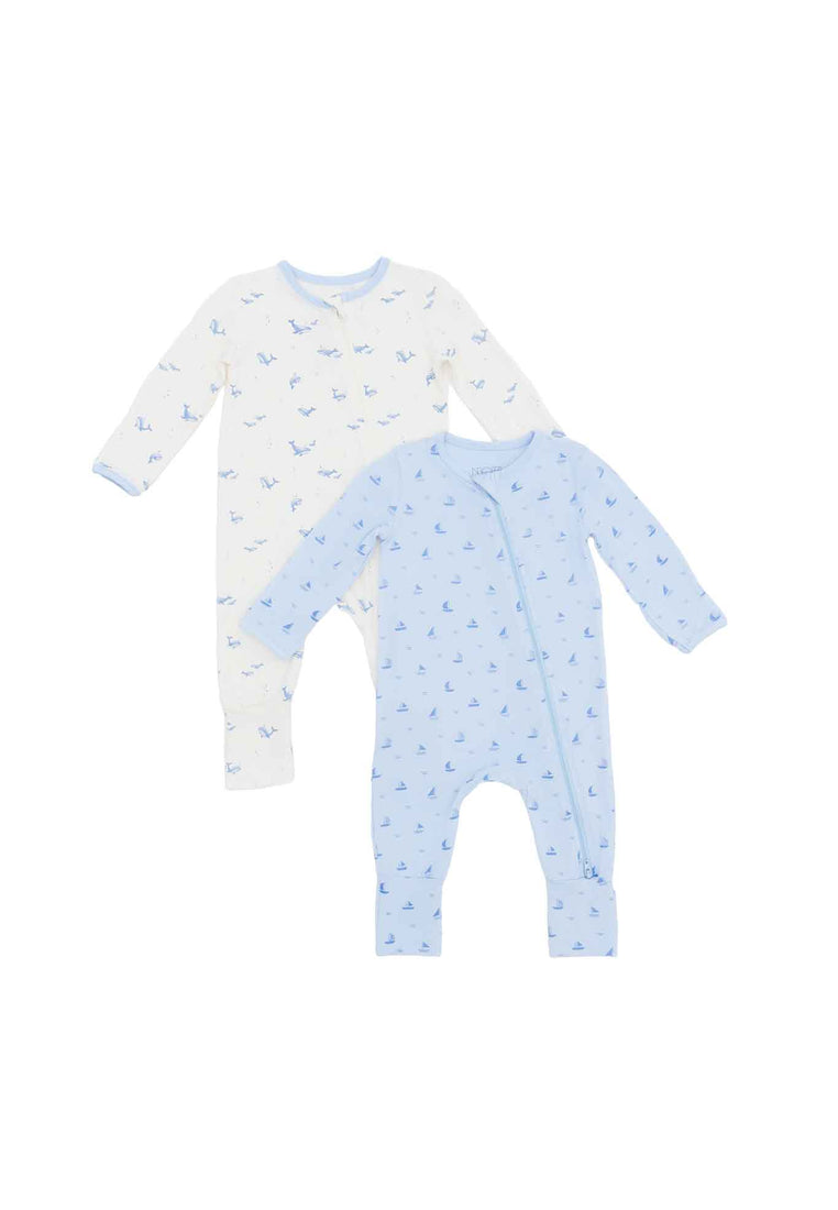 NOT TOO BIG Whaley Sleepsuit - 2 Pack