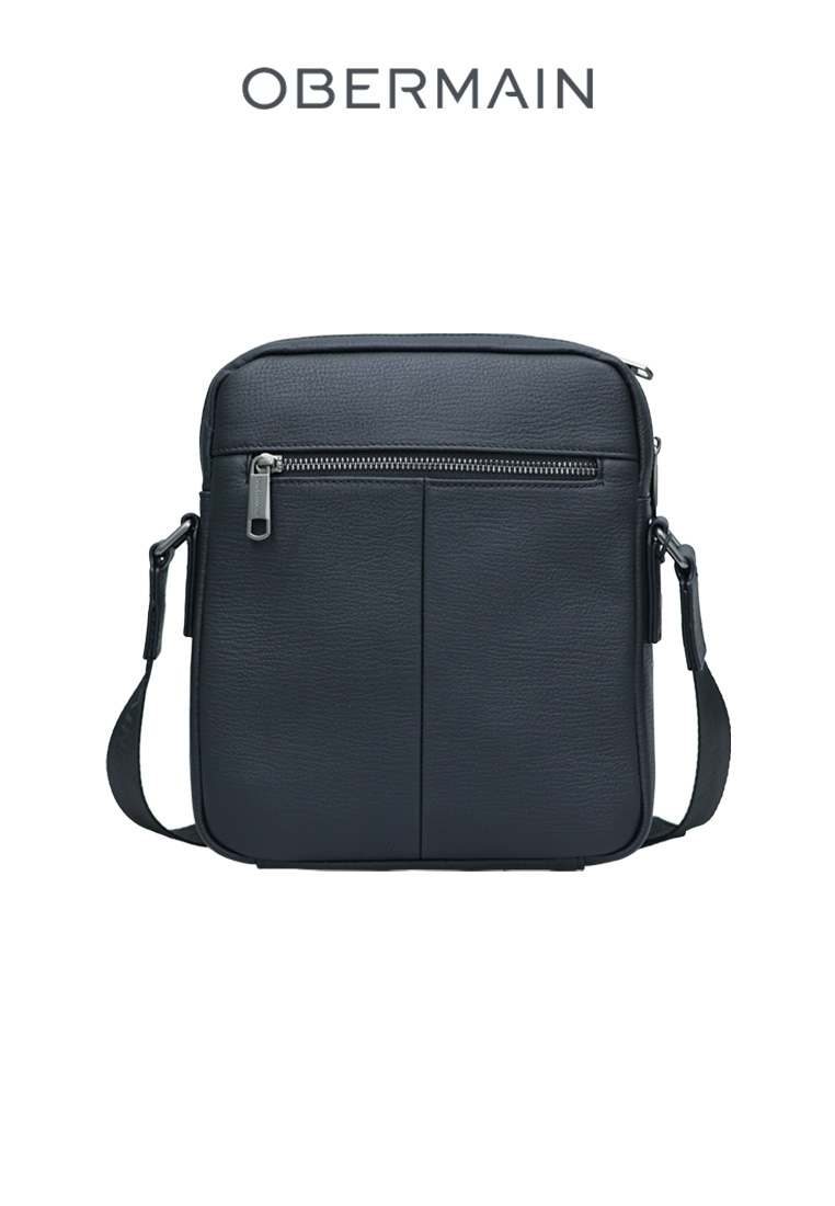 Obermain Men's Sling Bag Genuine Leather