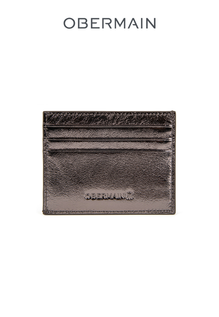 Obermain Ladies Cardholder Genuine Leather Pewter