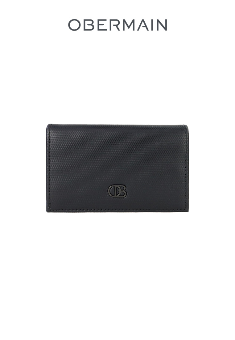 Obermain RFID Card Holder Genuine Leather Black