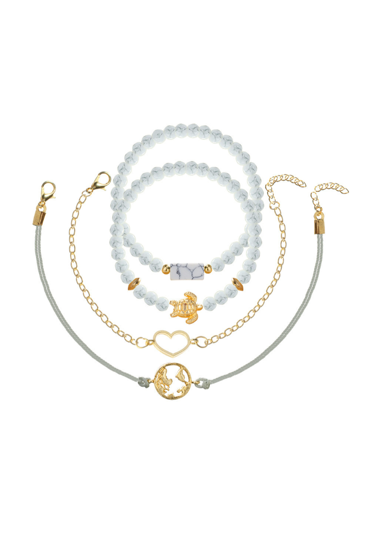 Obsession Bohemian 4-Piece Charm Bead Bracelet Set - 253