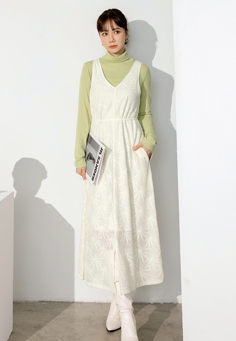 OBSTYLE Reversible Jacquard Maxi Dress [DA10264]