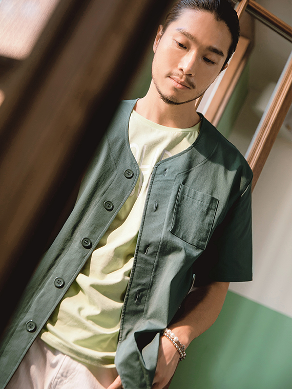 OBSTYLE Cool Sensation. Ice Feeling Elastic Pocket Short Sleeve Shirt [KL1290]