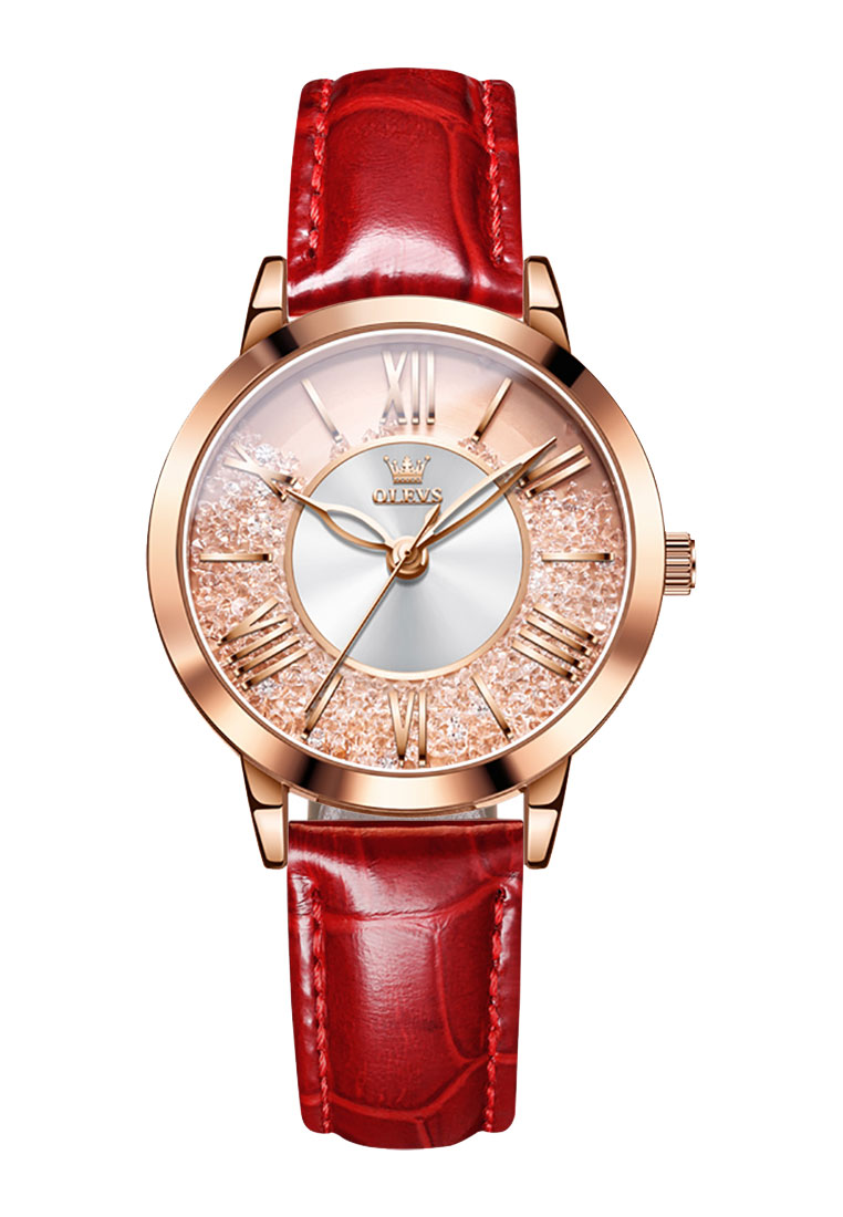 OLEVS Roscend Women Leather Quartz Women Watch