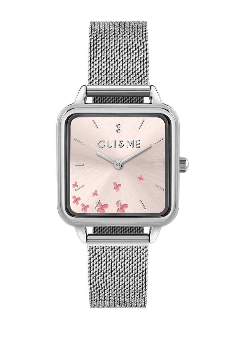 Oui & Me [Sustainable Watch] Oui & Me Harmonie 36.2x27.5mm Rectangular Case Women's Metal Band Quart