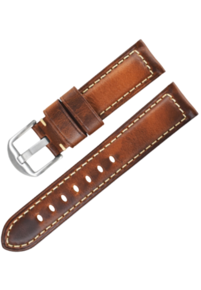 Oxhide Leather watch strap-watch strap Leather 20,22,24 mm-Yellow Brown OXHIDE