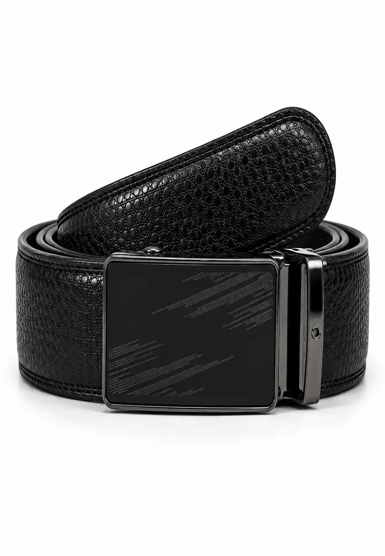 Oxhide Automatic Real Leather Ratchet Belt - Men Leather Belt with Auto Lock Buckle - TRACK BELT - A