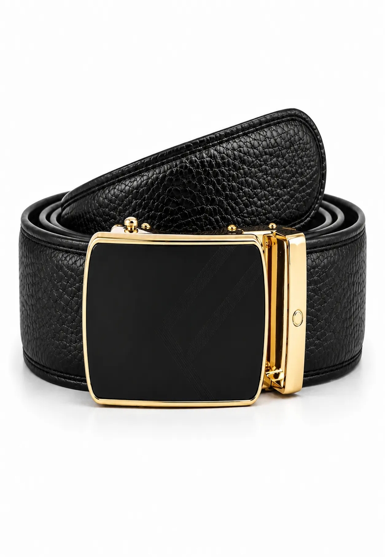 Oxhide Automatic Real Leather Ratchet Belt - Men Leather Belt with Auto Lock Buckle - TRACK BELT - A