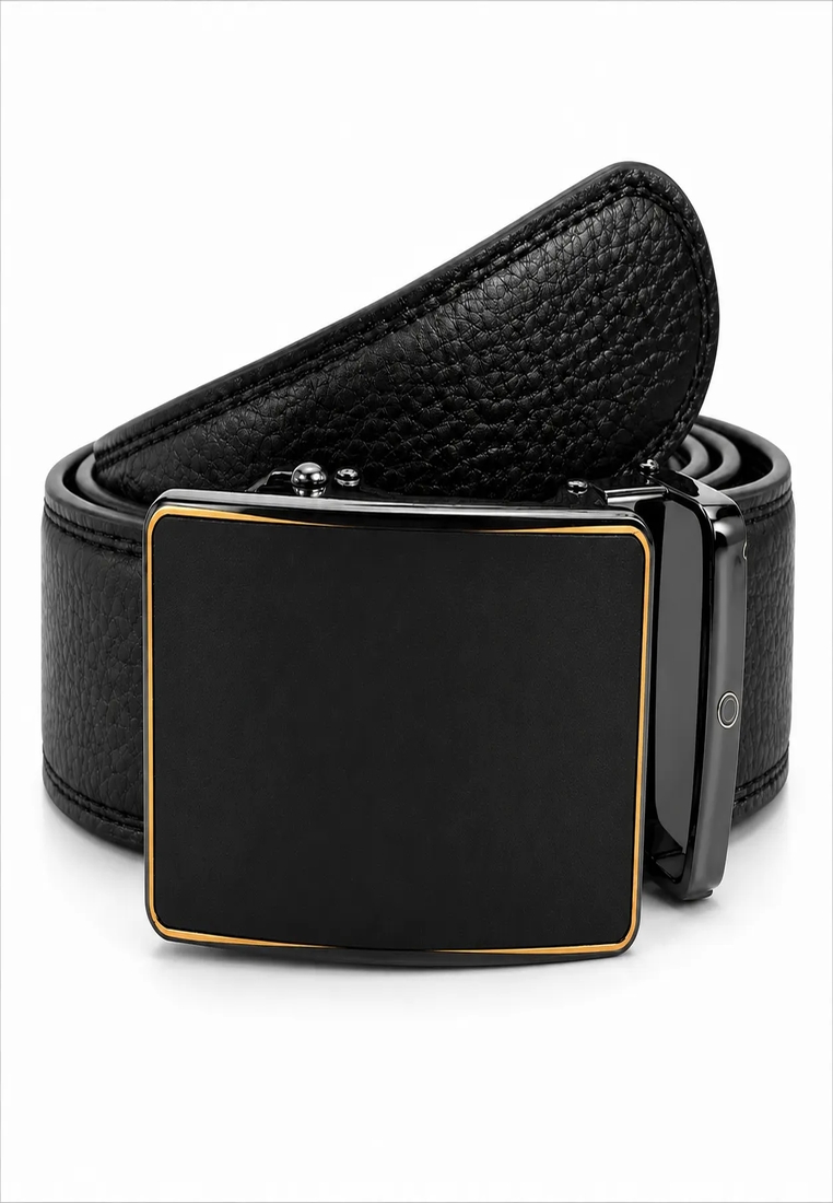 Oxhide Automatic Real Leather Ratchet Belt - Men Leather Belt with Auto Lock Buckle - TRACK BELT - A