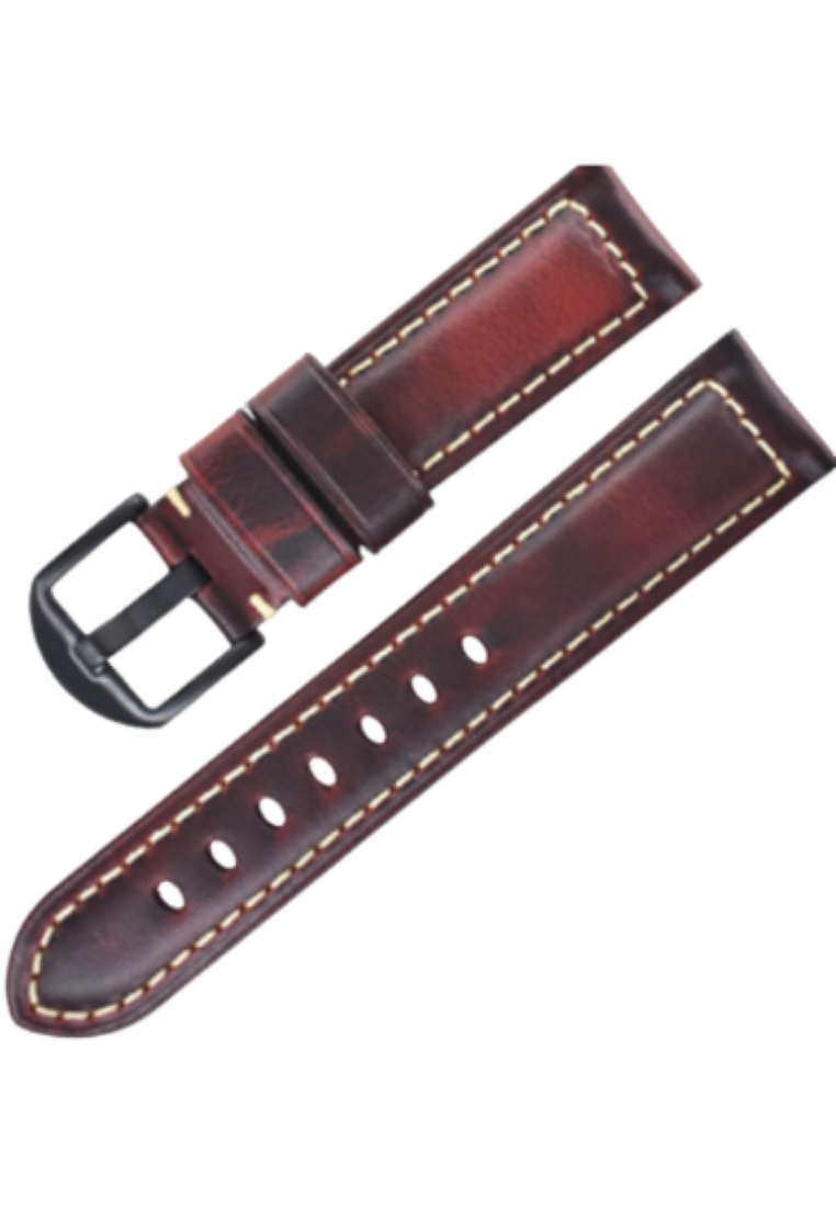 Oxhide Leather watch strap-watch strap Leather 20,22,24 mm-Wine Red OXHIDE