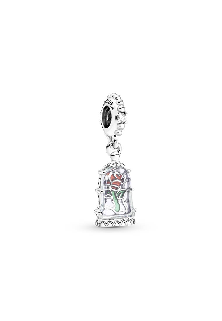 PANDORA Pandora x Disney Beauty and the Beast Enchanted Rose Dangle Charm