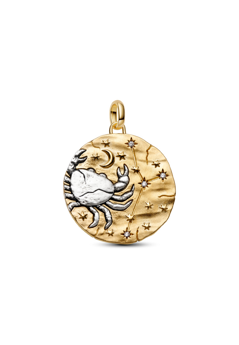 PANDORA Pandora 14K Gold Plated Cancer Zodiac Oversized Medallion Charm