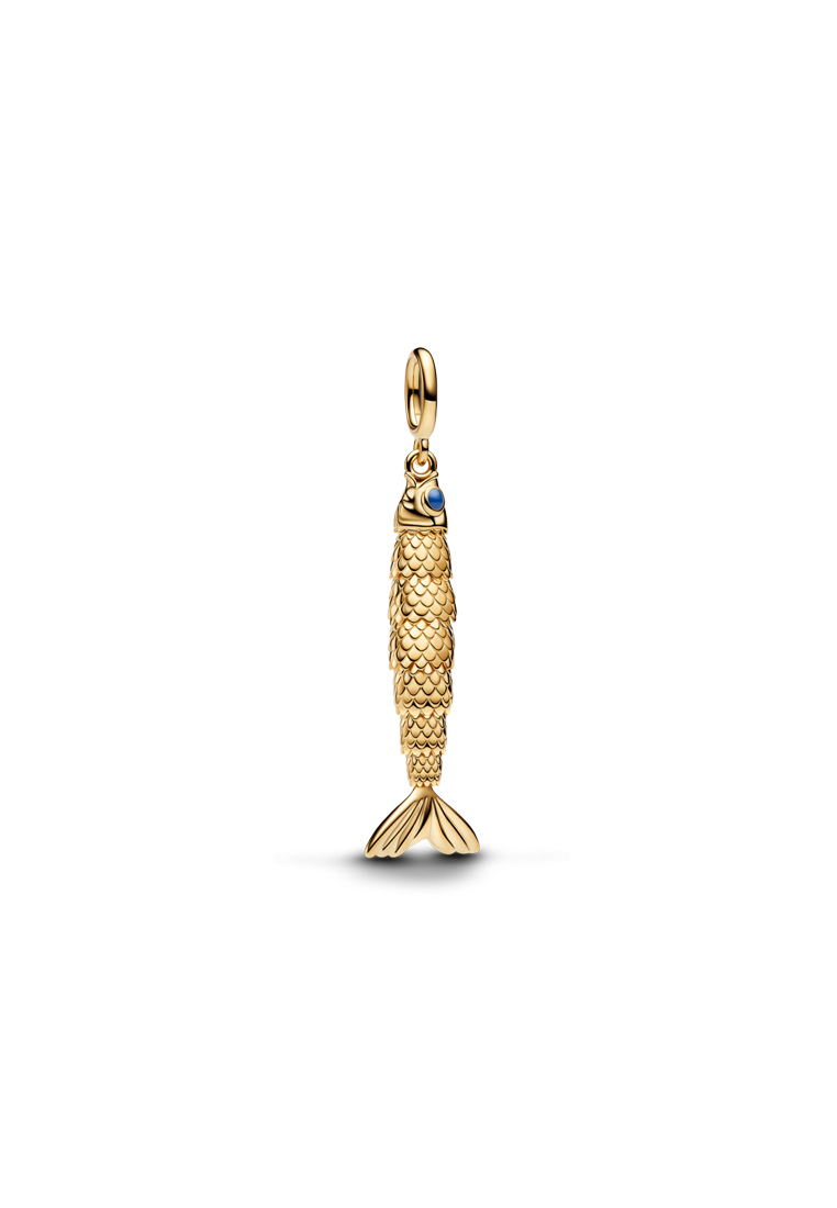 PANDORA Pandora 14K Gold Plated Articulated Fish Dangle Charm