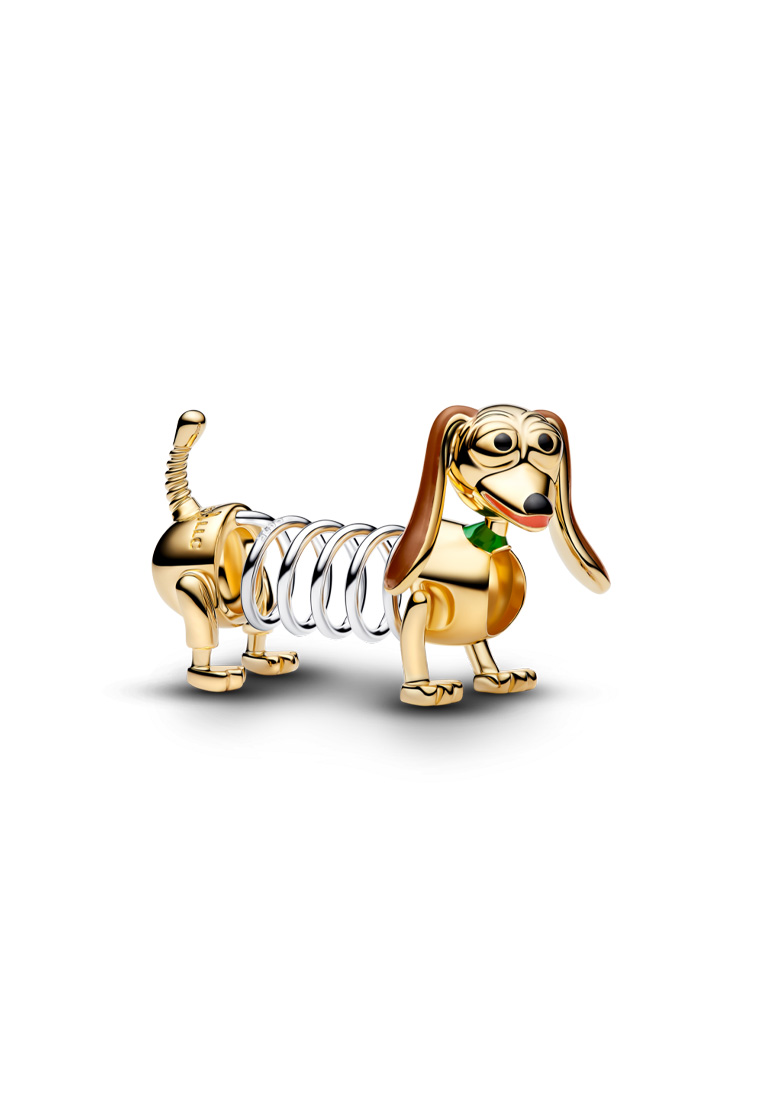 PANDORA Pandora x Disney 14K Gold Plated Pixar Toy Story Slinky Dog Charm