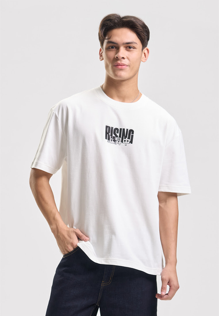Penshoppe Rising Relaxed Graphic T-Shirt