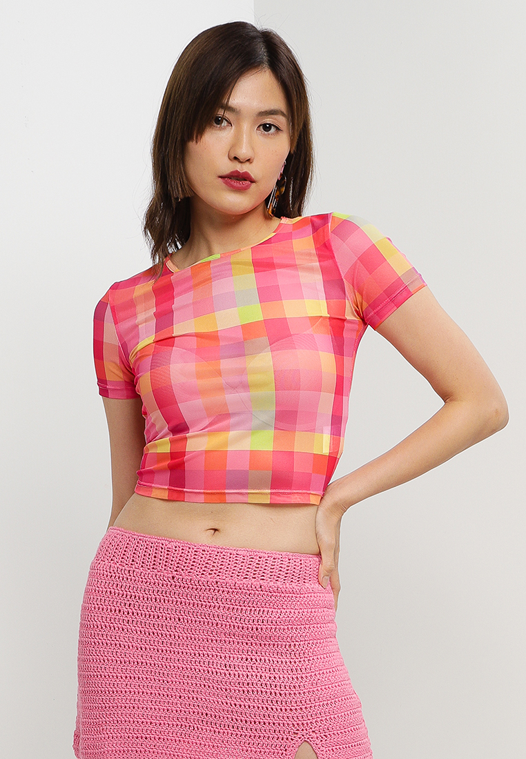 Peppermayo It Girl Mesh Crop Top