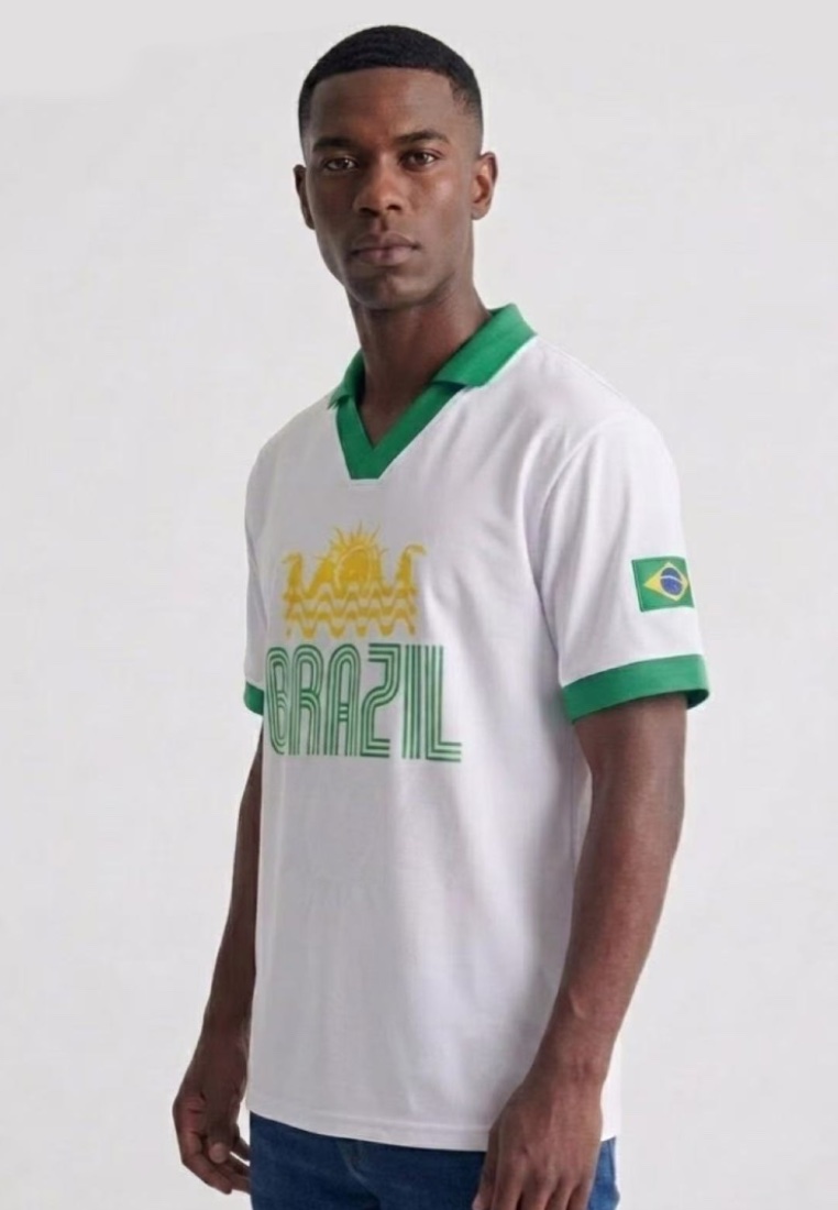 Play Bonito BRAZIL Polo Jersey - The World Reimagined by PLAY BONITO - ! US MEN SIZES ! : S, M, L, X
