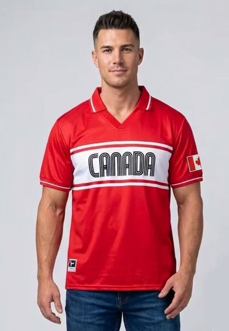 Play Bonito CANADA Polo Jersey - The World Reimagined by PLAY BONITO - ! US MEN SIZES ! : S, M, L, X