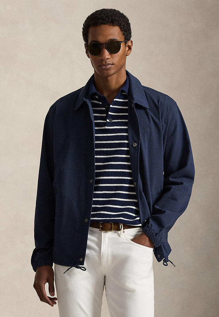 Polo Ralph Lauren Striped Seersucker Coach’s Jacket