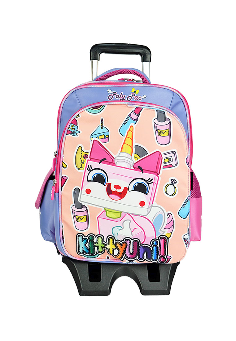 Poly-Pac 16" Ergonomic Flip-Able Magnetic School Bag with 6 x LED Wheel Trolley PS2037+TT