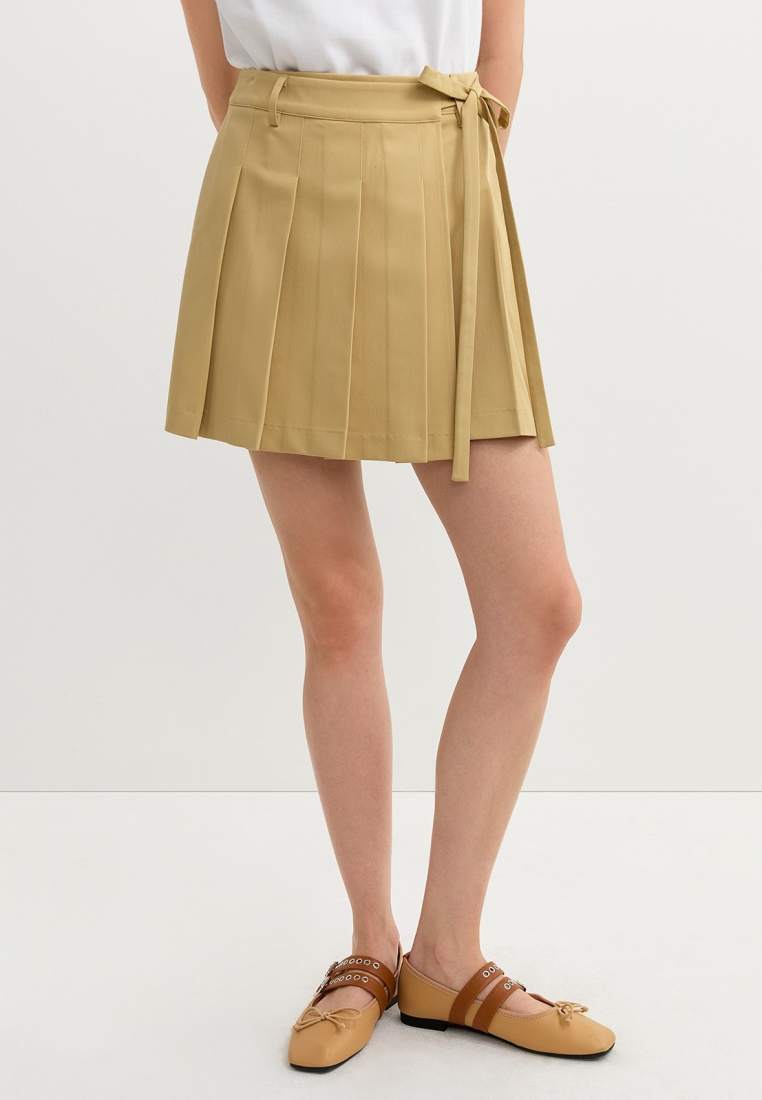 Pomelo Pleated Skirt - Beige