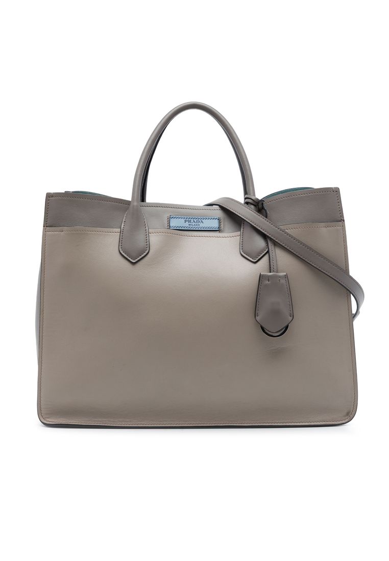 Prada Pre-Loved Prada City Calf Etiquette Satchel