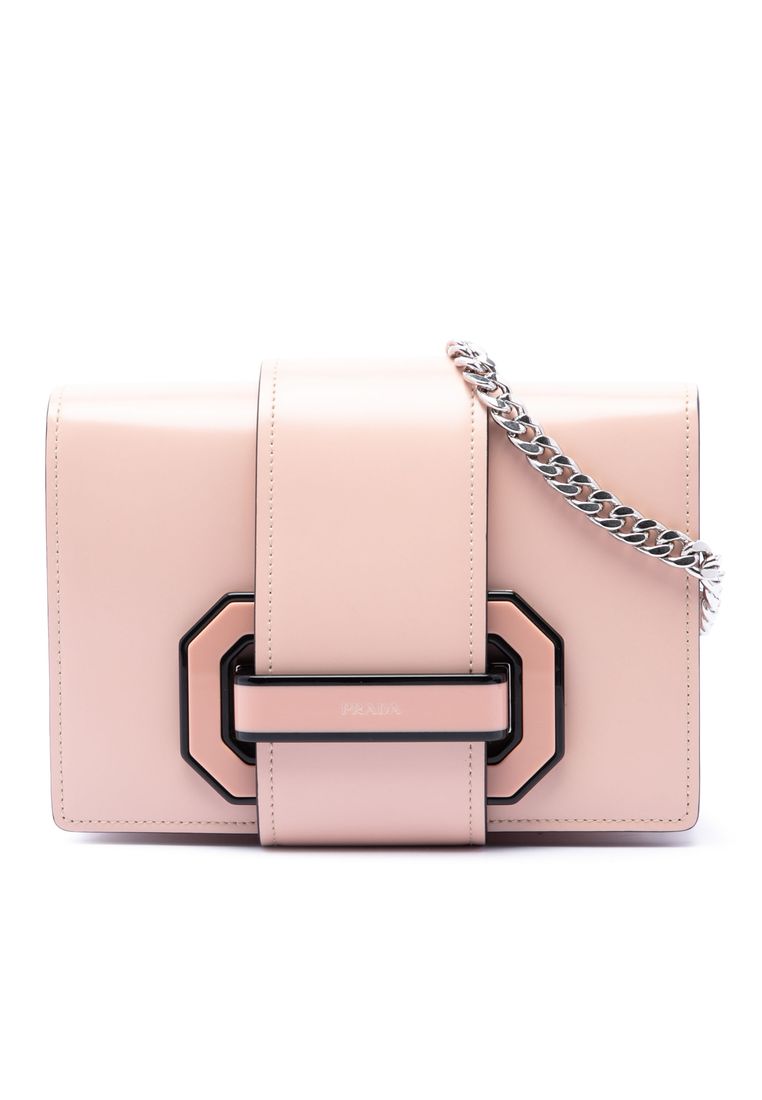 Prada Pre-Loved Prada City Calf Plex Ribbon Crossbody